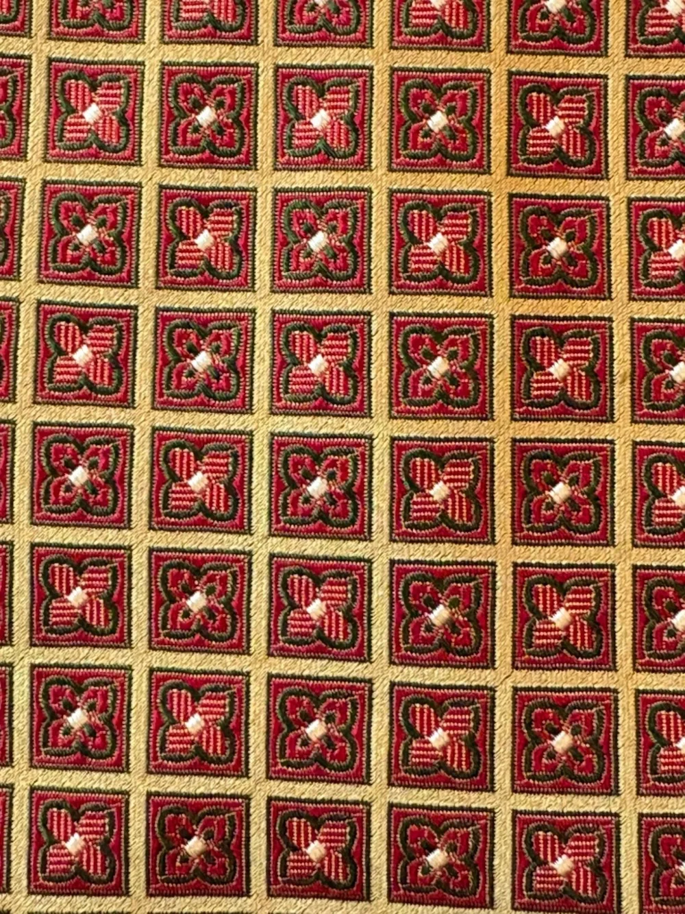 Vintage Harold Powell Geometric Silk Tie - Made in USA